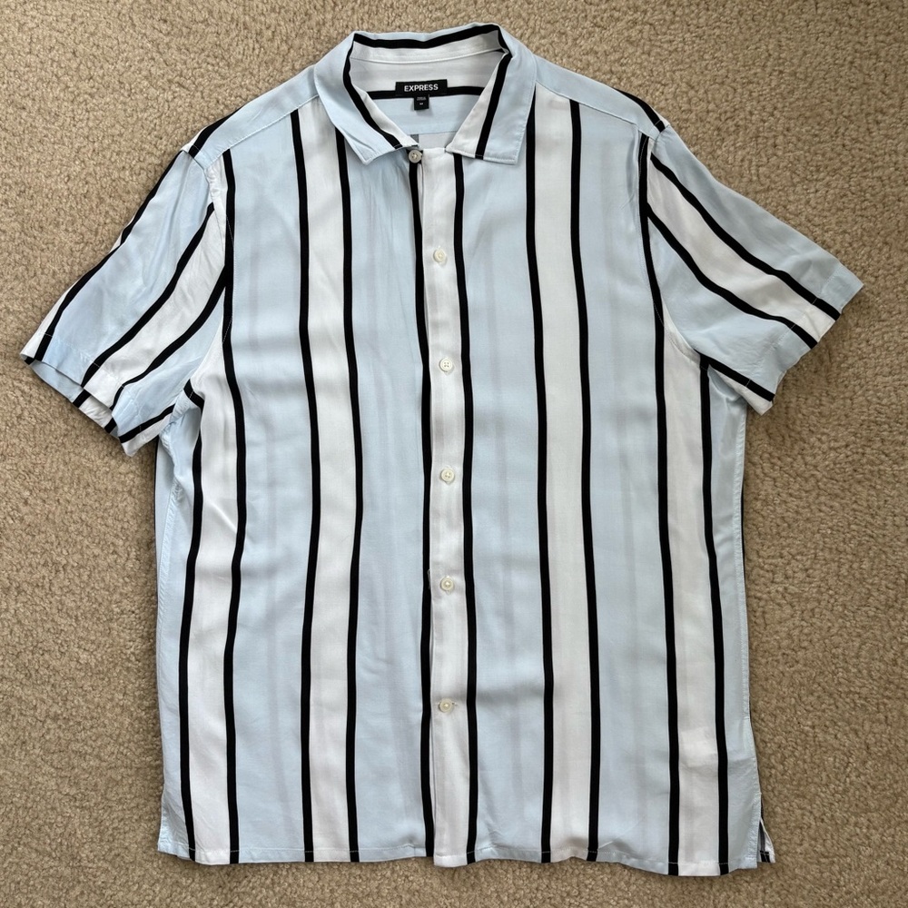 Express Striped Button Up Shirt - Picture 7 of 8